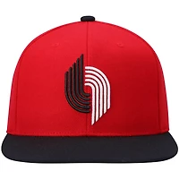 Mitchell  Ness /Black Portland Trail Blazers Hardwood Classics Team Two-Tone 20 Snapback Hat