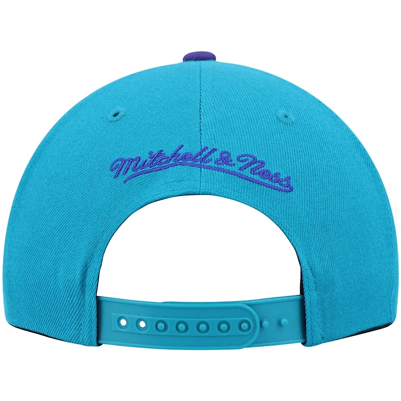 Mitchell  Ness /Purple Charlotte Hornets Hardwood Classics Team Two-Tone 20 Snapback Hat
