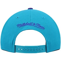 Mitchell  Ness /Purple Charlotte Hornets Hardwood Classics Team Two-Tone 20 Snapback Hat