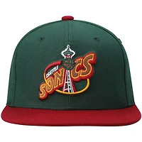 Mitchell  Ness /Red Seattle SuperSonics Hardwood Classics Team Two-Tone 20 Snapback Hat