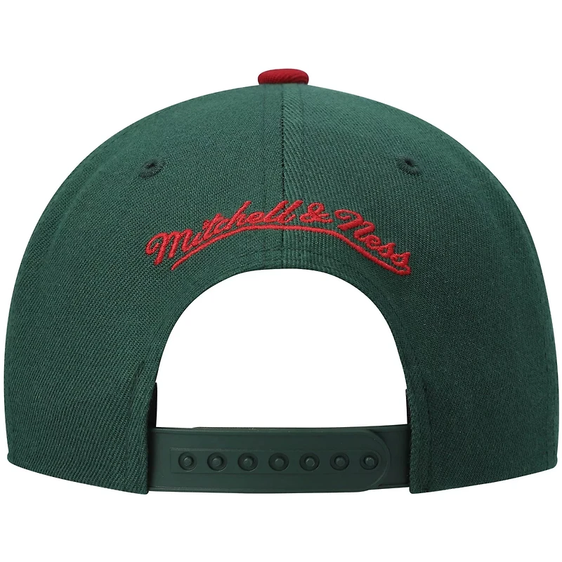Mitchell  Ness /Red Seattle SuperSonics Hardwood Classics Team Two-Tone 20 Snapback Hat