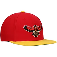 Mitchell  Ness /Yellow Atlanta Hawks Hardwood Classics Team Two-Tone 20 Snapback Hat