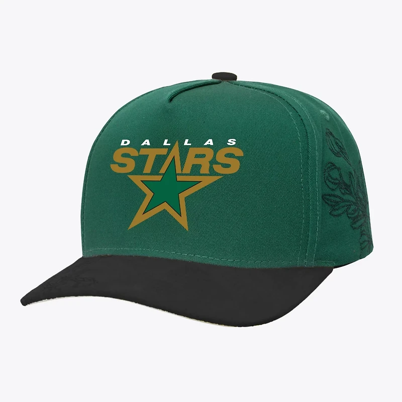 Mitchell  Ness Black Dallas Stars May Flowers Pro Crown Adjustable Hat