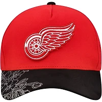 Mitchell  Ness Black Detroit Wings May Flowers Pro Crown Adjustable Hat