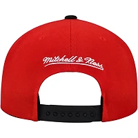 Mitchell  Ness Black Detroit Wings Underarch Two-Tone Pro Crown Snapback Hat