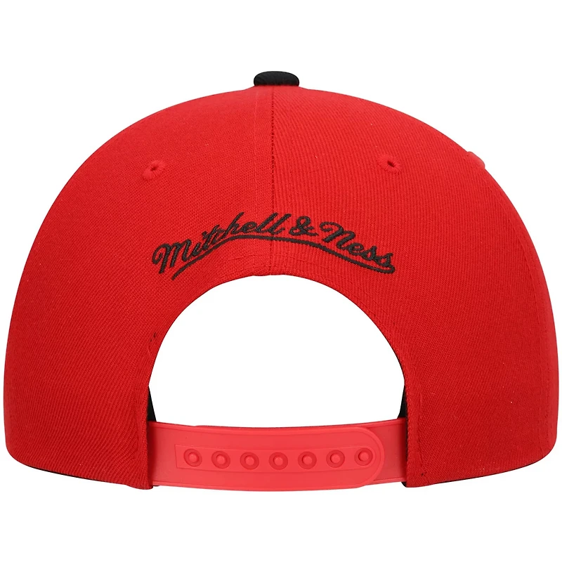 Mitchell Ness /Black Miami Heat Hardwood Classics Team Two-Tone 20 Snapback Hat