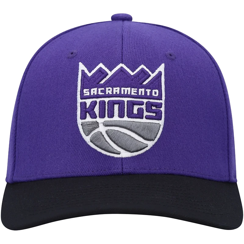 Mitchell  Ness Black Sacramento Kings MVP Team Two-Tone 20 Stretch-Snapback Hat