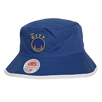 Mitchell  Ness Blue Golden State Warriors Flip It Reversible Bucket Hat