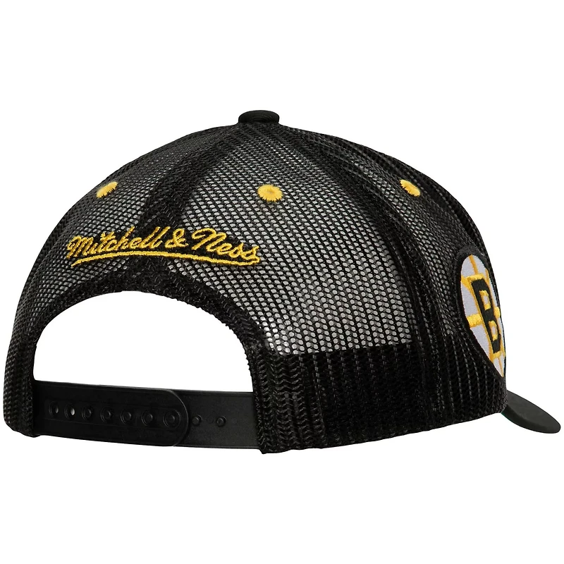 Mitchell Ness Boston Bruins Team Seal Trucker Snapback Hat