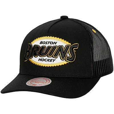 Mitchell Ness Boston Bruins Team Seal Trucker Snapback Hat