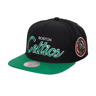 Mitchell  Ness Boston Celtics Hardwood Classics MVP Team Script 20 Snapback Hat