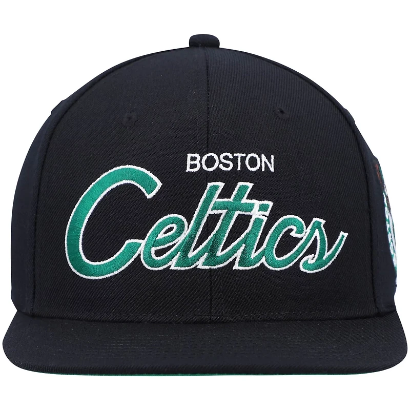 Mitchell  Ness Boston Celtics Hardwood Classics Script 20 Snapback Hat