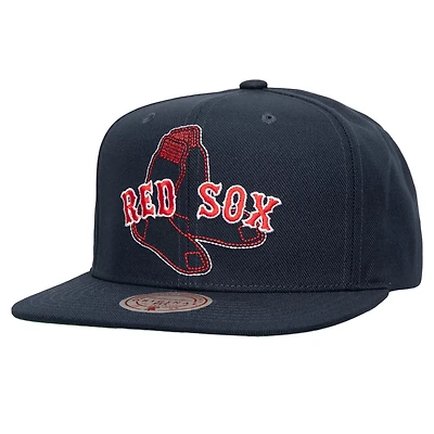 Mitchell  Ness Boston Red Sox Double Up Snapback Hat