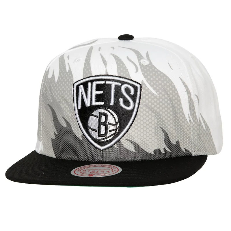 Mitchell  Ness Brooklyn Nets Hot Fire Snapback Hat