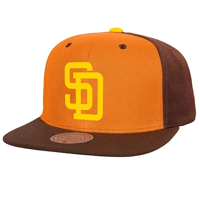 Mitchell  Ness Brown San Diego Padres Cooperstown Collection Basic Flip Snapback Hat