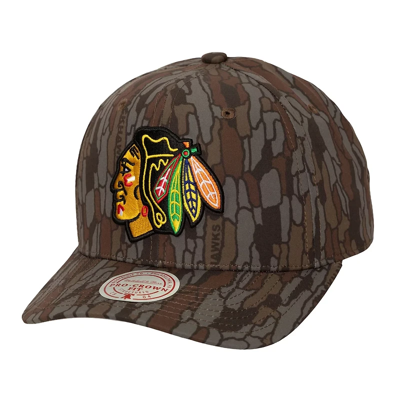 Mitchell Ness Chicago Blackhawks Hidden Pro Crown Adjustable Hat