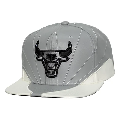 Mitchell  Ness Chicago Bulls Day 12 Two-Tone Faux Leather Snapback Hat