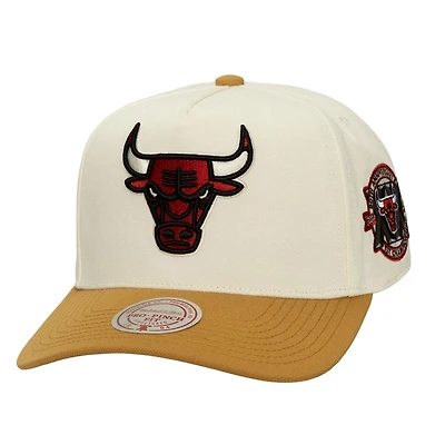 Mitchell Ness Chicago Bulls Ochre Dusted Double Two-Toned Pro Crown Adjustable Hat