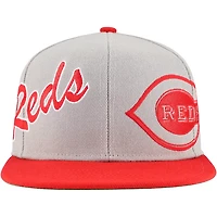 Mitchell  Ness Cincinnati Reds Knock Out Panel Snapback Hat
