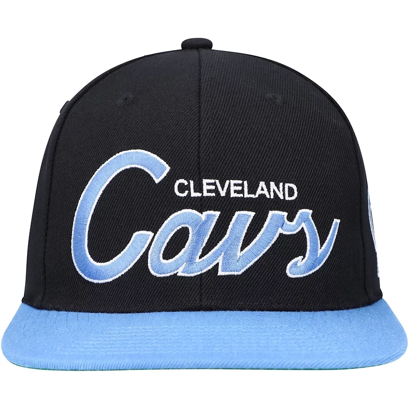 Mitchell  Ness Cleveland Cavaliers Hardwood Classics MVP Team Script 20 Snapback Hat