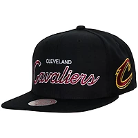 Mitchell  Ness Cleveland Cavaliers Hardwood Classics Script 20 Snapback Hat