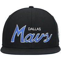 Mitchell  Ness Dallas Mavericks Hardwood Classics Script 20 Snapback Hat