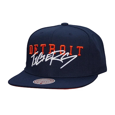 Mitchell  Ness Detroit Tigers Team Tagged Snapback Hat