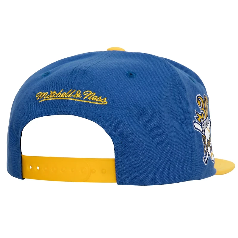 Mitchell Ness Gold Atlanta Braves Hometown Snapback Hat