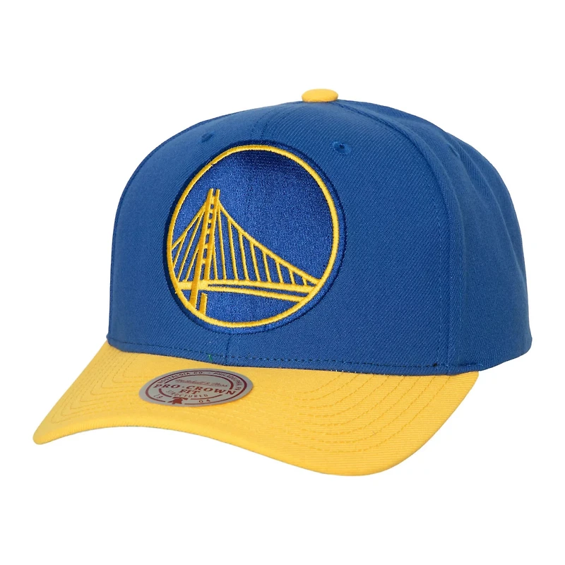 Mitchell  Ness Gold Golden State Warriors Soul XL Logo Pro Crown Snapback Hat