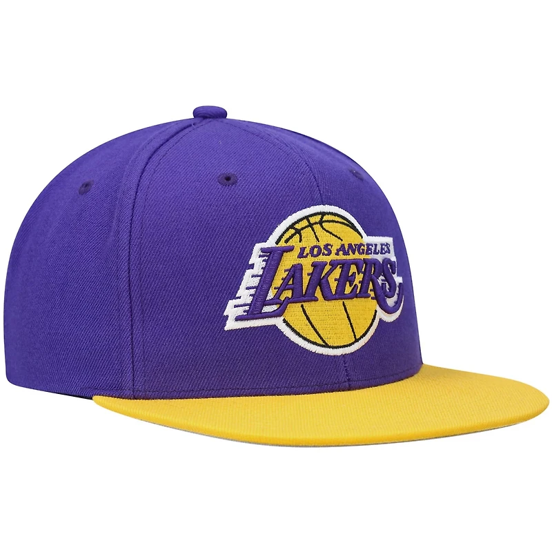Mitchell  Ness /Gold Los Angeles Lakers Team Two-Tone 20 Snapback Hat