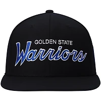 Mitchell  Ness Golden State Warriors Hardwood Classics Script 20 Snapback Hat