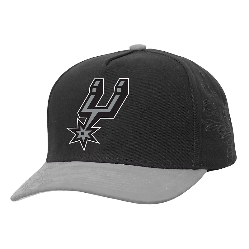 Mitchell  Ness Gray San Antonio Spurs May Flowers Adjustable Hat