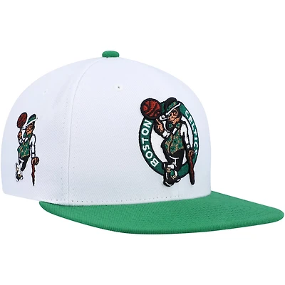Mitchell  Ness Green Boston Celtics Side Core 20 Snapback Hat