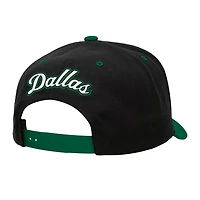 Mitchell  Ness Green Dallas Mavericks Backside Script 2-Tone Pro Crown Adjustable Hat