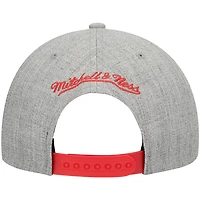 Mitchell  Ness Heathered Gray Atlanta Hawks Hardwood Classics Team 20 Snapback Hat