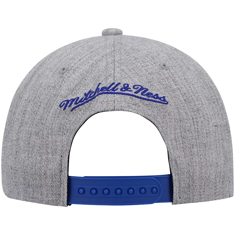 Mitchell Ness Heathered Gray New York Knicks Hardwood Classics Team 20 Snapback Hat