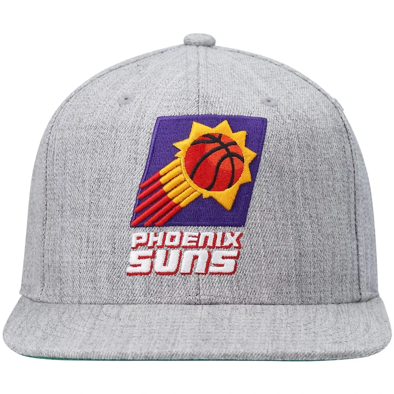Mitchell Ness Heathered Gray Phoenix Suns Hardwood Classics Team 20 Snapback Hat