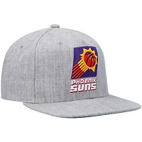 Mitchell  Ness Heathered Gray Phoenix Suns Hardwood Classics Team 20 Snapback Hat