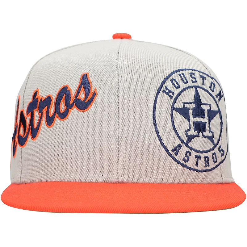 Mitchell  Ness Houston Astros Knock Out Panel Snapback Hat