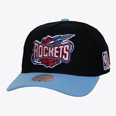 Mitchell  Ness Houston Rockets Legendary Home Pro Pinch Snapback Hat