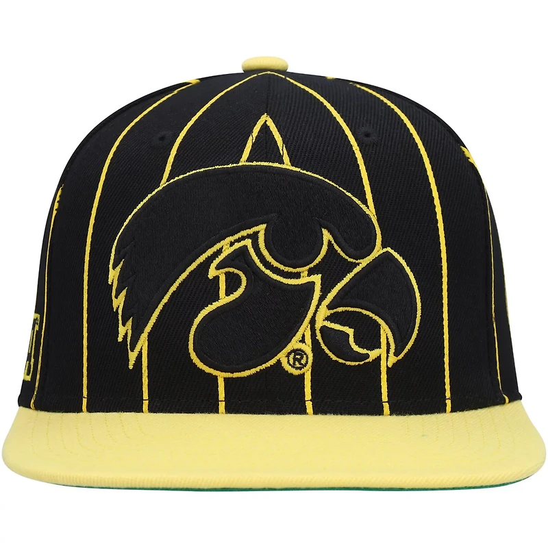 Mitchell Ness Iowa Hawkeyes Team Pinstripe Snapback Hat