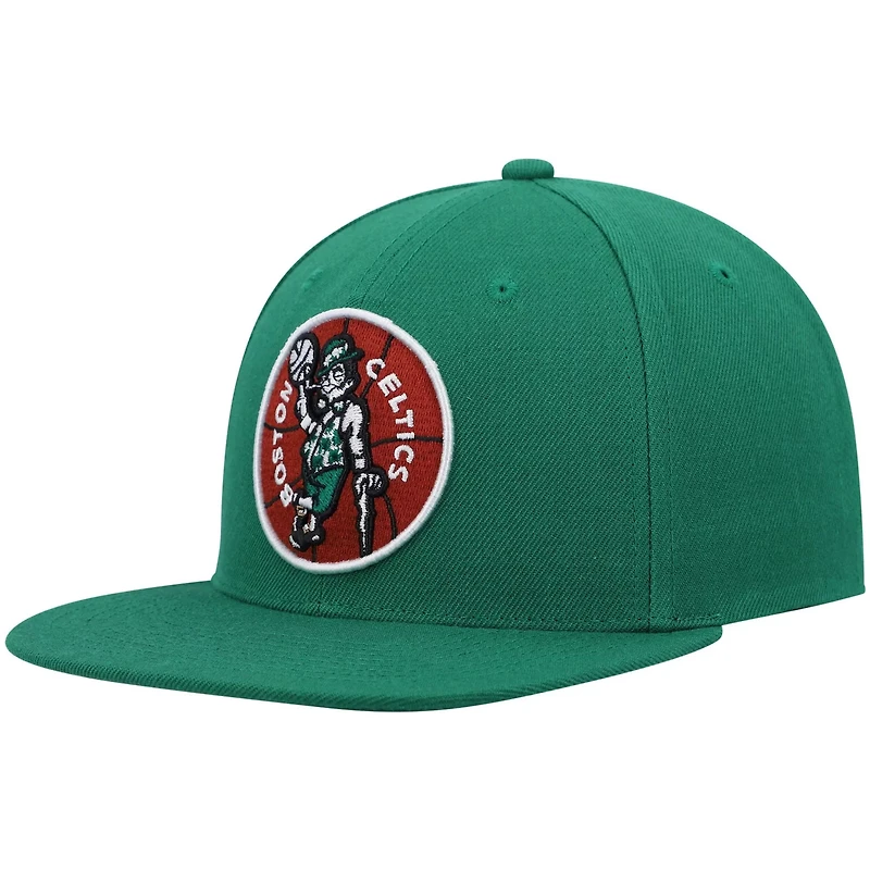 Mitchell  Ness Kelly Boston Celtics Hardwood Classics Team Ground 20 Snapback Hat