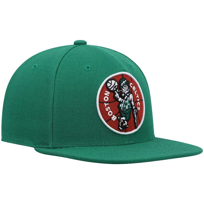 Mitchell  Ness Kelly Boston Celtics Hardwood Classics Team Ground 20 Snapback Hat