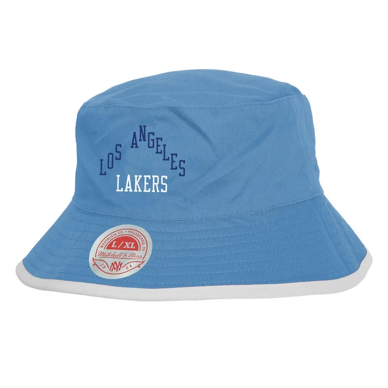 Mitchell  Ness Light Blue Los Angeles Lakers Flip It Reversible Bucket Hat