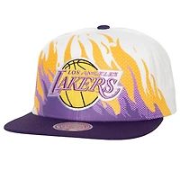 Mitchell  Ness Los Angeles Lakers Hot Fire Snapback Hat