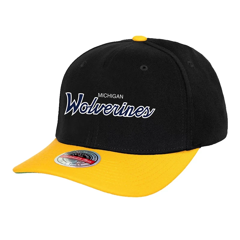 Mitchell  Ness Michigan Wolverines Team Script 20 Snapback Hat