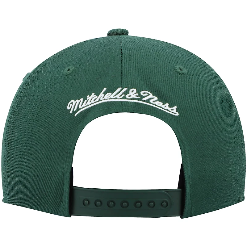Mitchell Ness Milwaukee Bucks Hardwood Classics Team Ground 20 Snapback Hat