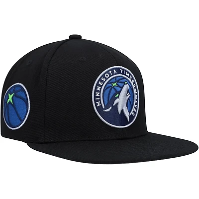 Mitchell  Ness Minnesota Timberwolves Side Core 20 Snapback Hat