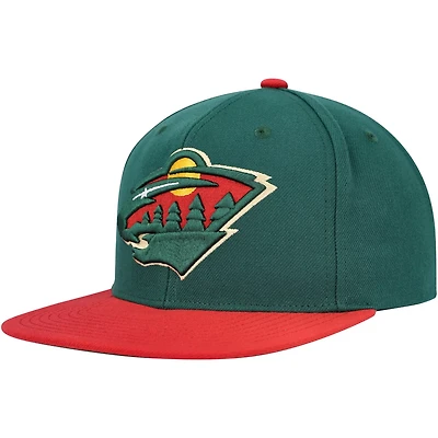 Mitchell  Ness Minnesota Wild Core Team Ground 20 Snapback Hat
