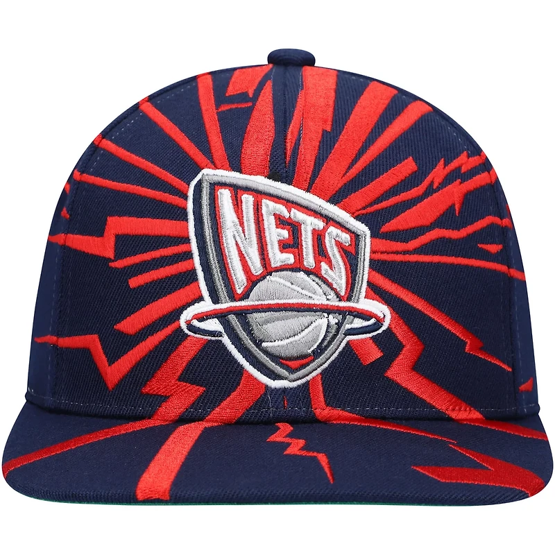 Mitchell Ness New Jersey Nets Hardwood Classics Earthquake Snapback Hat